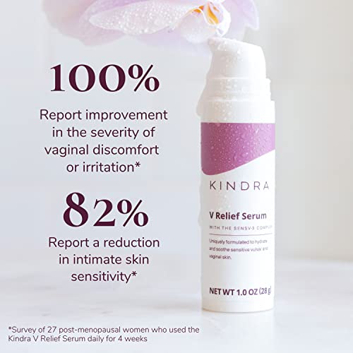 Kindra V Sanwer Serum - Creme de hidratante da Vulva Vulva Intimidade da Pele Intimiva suporta a secura, a queima, o desconforto,