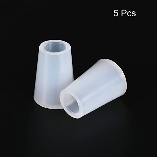 Meccanixity Silicone Rubber cônico Plugue de 11 mm a 15 mm com orifício branco para revestimento em pó, pintura, anodização,