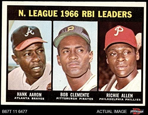 1967 Topps 242 Han Braves/Pirates/Phillies Hall da Fama 5 - Ex B67T 11 6477 - Cartões de beisebol com lajes