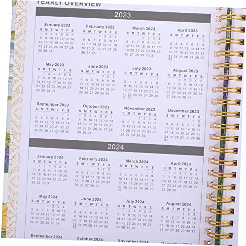 STOBOK 3PCS 2023 Notebook Playary Planner Contacta o bloco de capa dura do bloco de capa dura Cronograma limite da agenda semanal