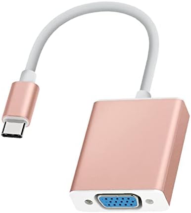 Xunion USB C a VGA Adaptador USB 3.1 Tipo C A adaptador VGA para DVI-D Adaptador masculino para feminino FA9 compatível com