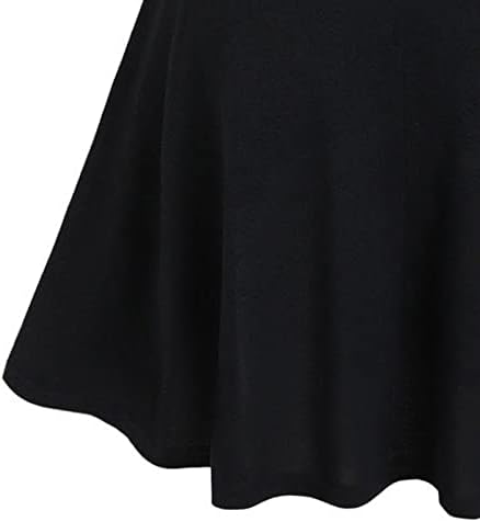 Vestidos de suéter Nokmopo para mulheres 2022 Pescoço conversível Flare listrado um vestido de manga comprida para mulheres