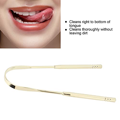 2PCs raspagem de língua de aço inoxidável, U Shape Limpador Limpador de higiene Oral Raspador de língua para cuidados