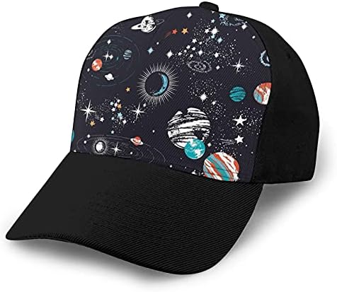 Cap baps de beisebol da Galaxia Azul e Púrpura Cap de Moda de Basex Fashion Hat Hat Classic Casual Ajustável para homens