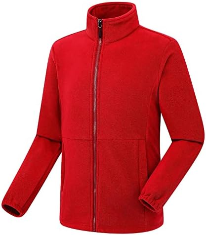 Jaqueta de lã de inverno para homens com manga longa zíper casacos quentes cor de cor sólida caça correndo jaquetas de