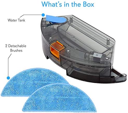 SerenelVide Wet Mop Caust Bin Acipação - Tanque de água de 350 ml de grande capacidade e 2 Microfiber MOP PAD - Fluxo ajustável -