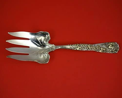 Vine por Tiffany e Co Sterling Silver Fish Serving Fork Gold Grepes and Vines