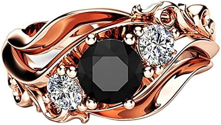 2023 Diamond Ring Personalidade Linha de flores anel de diamante anel de zircão preto anel de damas anel de casal anel de diamante anel de rosa anel