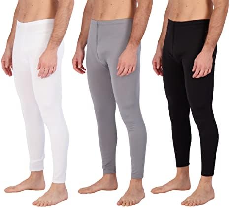 3 pacote: calça de compressão revestida com base de roupas íntimas térmicas dos homens