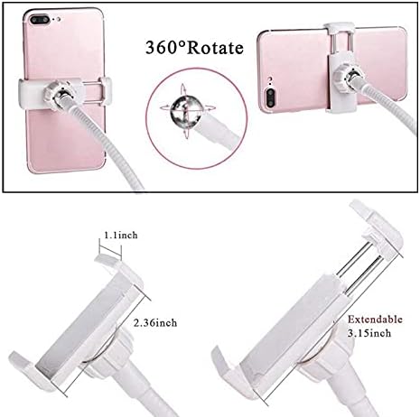 N/A Luz de anel selfie LED com suporte para o telefone Lâmpada de mesa de mesa preguiçosa comprimido Stand Flexível