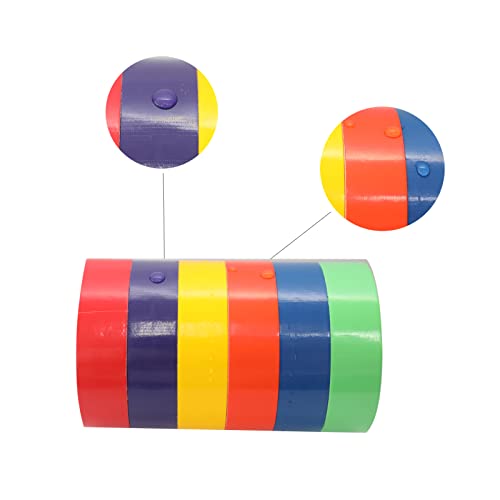 Fita adesiva de cor amogato - 1 polegada x 10 jardas por rolos, fitas de ducto multicolorido, fita adesiva cor de arco -íris