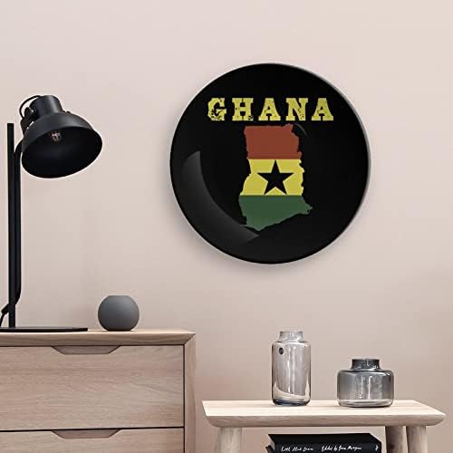 Placa decorativa mapcerâmica de bandeira de Gana com suporte de chinês personalizado para a cozinha da sala de estar em casa