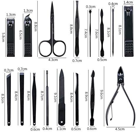 Coepmg 7-16 PCs Clipper de unhas Scissor Pedicure Set Kit Clipper de unhas Conjunto para conjunto de aço de aço Manicure Cutter