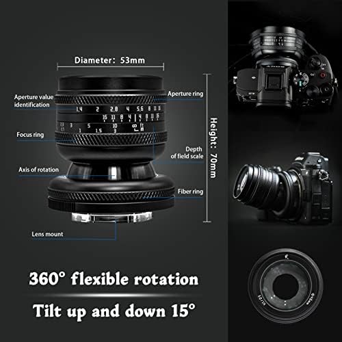 Astrhori 50mm F1.4 Manual de quadro completo Tilt 2in1 Efeito do modelo miniature e lente de caça -níqueis para Nikon Z Mount Camera Z6 Z7 Z6ii Z7ii ZFC