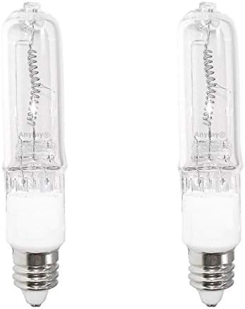 Anyray 2-Bulbs A1808Y JD 250 WATT E11 250W Mini-Candelabra T4 Lâmpada de halogênio, Limpa de 250watts, lâmpadas diminuídas