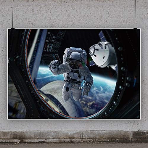 Astronauta de LEYIYI 5x3ft que trabalha com o cenário de cenário Planetarium Banner Space Station Universo Explore Shuttle