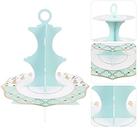 Topbathy 3- Cupcake Stand ： Roud Cup Telder Bolo Stand Stand Spearder Tower Reutilabilable Tree Display Titular para engajamento,