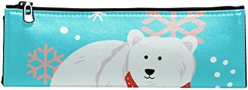 Bolsa de maquiagem tbouobt bolsa de bolsa cosmética bolsa bolsa com zíper, desenho animado de animais de urso polar