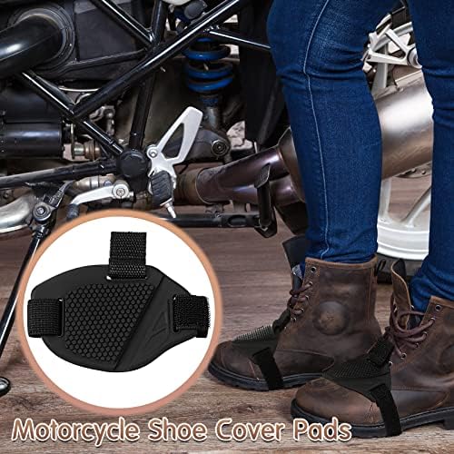 4 peças Motociclet shifter tampa de bota tampa de bota preta capa de sapatilha de borracha motocicleta protetor de botas de botas