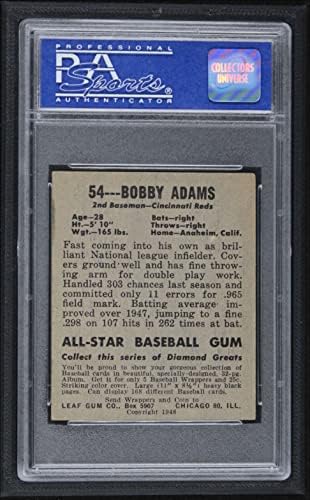 1948 Leaf # 54 Bobby Adams Cincinnati Reds PSA PSA 6.00 Reds