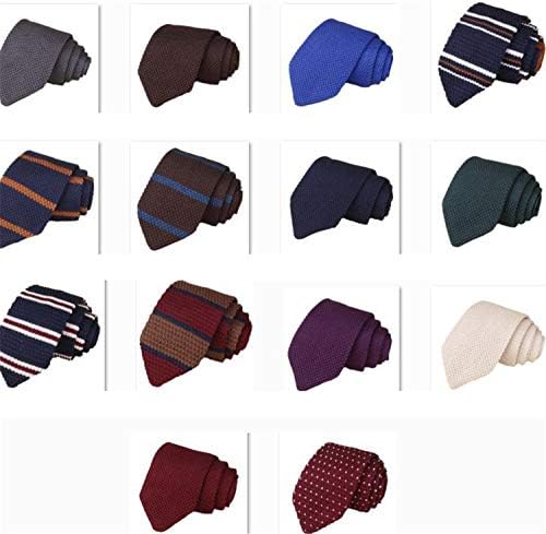 Andongnywell Men tricotado gravata magra amarra a gravata vintage decote casual decotes básicos para mulheres