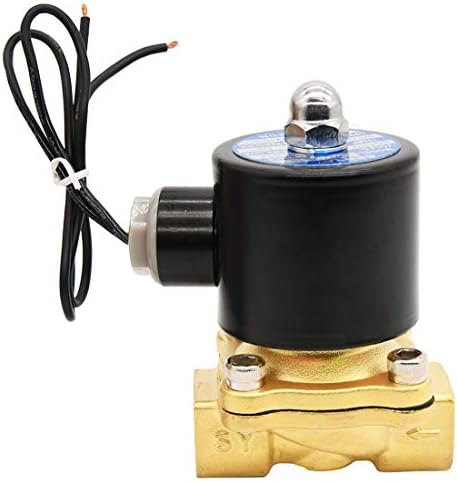 Válvula solenóide elétrica de latão de 1/2 , válvula solenóide elétrica de latão de 110v para óleo combustível de gás de ar a água