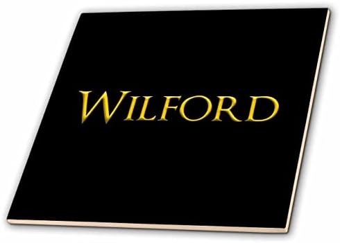 3drose Wilford Popular Baby Boy Nome na América. Presente amarelo em charme preto - azulejos
