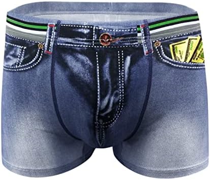 BMISEGM Mens algodão boxeadores de cueca masculina de roupa íntima masculino