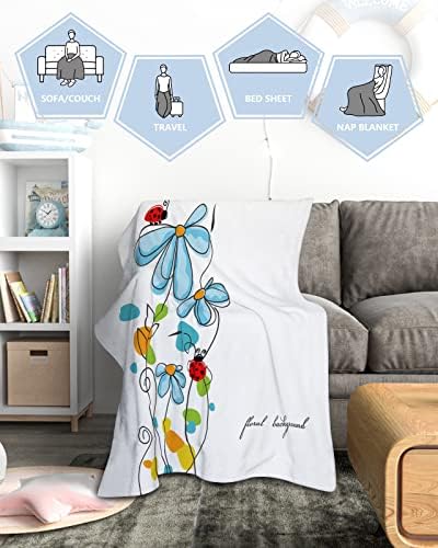 Cobertores de bebê para meninos unissex meninas, soldados de aro de aro azul floral soldados super suaves com flanela de flanela de flanela de lã de lã de flanela 30 x40