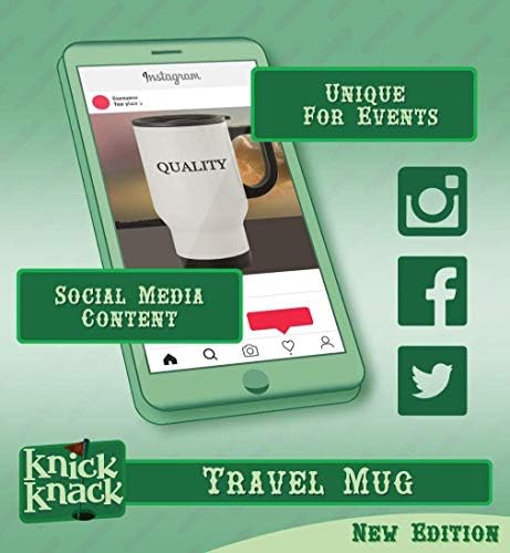 Presentes de Knick Knack #ENEMA - 14oz de aço inoxidável Hashtag Caneca de café para viagens, prata