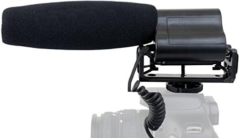 Microfone de espingarda com windscreen e muff de gato morto para Nikon D5600