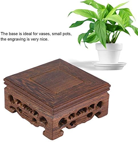 A exibição de madeira está de pé, a base de bonsai de vaso de bule de chá para decoração de escritório em casa