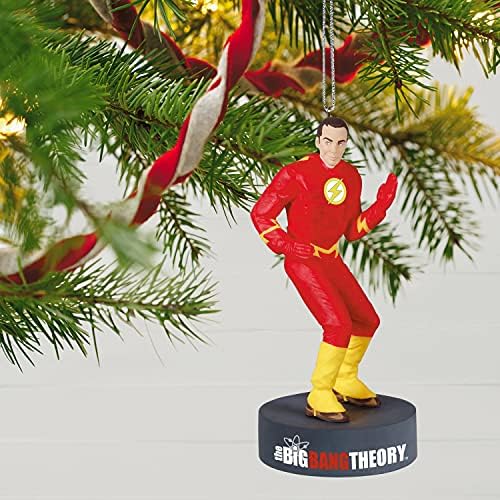 Hallmark Keepsake Ornamento de Natal 2021, The Big Bang Theory Sheldon Cooper como o flash, som