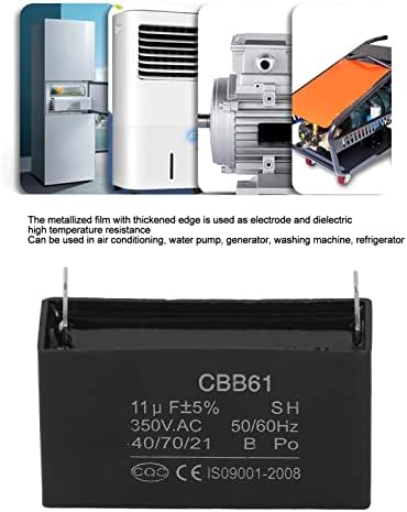 Capacitor do gerador de gasolina 50/60Hz 350VAC 11UF Start Run Capacitor Motor CBB61 ABS Capacitor de partida para refrigerador