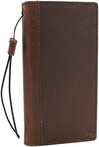 Caso de couro natural genuíno Jafo para Galaxy S20 Ultra Book Carteira Capa de luxo de luxo Handmade Stap Stap Stap