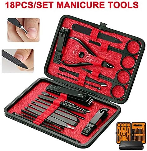 Trdybsk 18pcs/conjunto Clippers de unhas Manicure Pedicure Kit Ferramentas