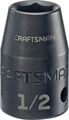 Craftsman raso de impacto, SAE, unidade de 1/2 polegada, 15/16 polegadas, preto