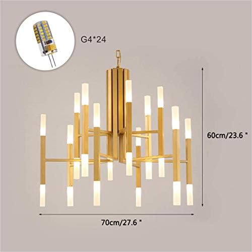 Lustres de ouro de luxo Bokt Luz de lustre moderno com lustre de acrílico de 24 luzes Sputnik lustres pendentes de