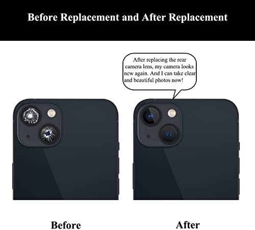 LOZOP 2 Defina a substituição de vidro da lente traseira da câmera com compatível pré-instalado adesivo para iPhone