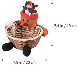 Nolitoy 2pcs Christmas Candy Jar Sugar Nozes de armazenamento de alimentos Cesta de recipientes infantis Recens