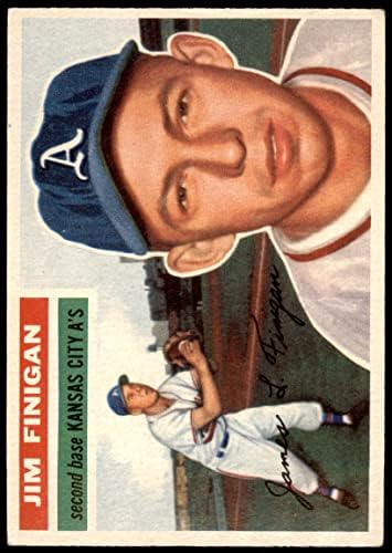 1956 Topps Baseball 22 Jim Finigan Kansas City Athletics Excelente