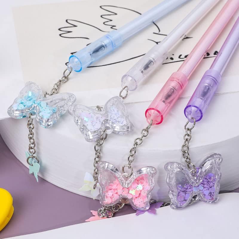 1PC Butterfly Gel Pen criativo Kawaii Cute Pens Studentyery Kawaii Pen Random Color