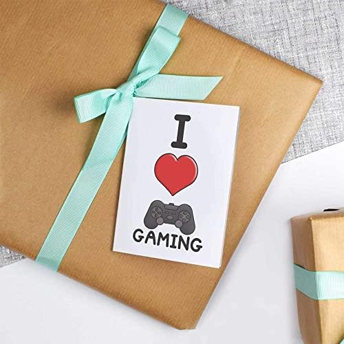 5 x A1 'I Love Gaming' embrulhar folhas de papel/embrulho