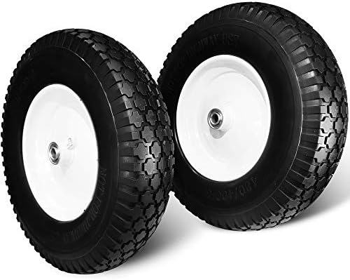 Horseshoe Dow Pneus Black Cross 4,80/4,00-8 Flat Flat Free Wheels Free/Cart Universal 16 pneus com aro de aço 4804008 T167