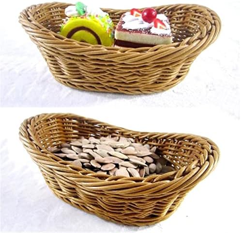 Cesta de piquenique de Brewix oval de vime de vime de vime de vime de cestas de servir de pão de legumes de frutas restaurantes que servem a mesa de mesa de cesta de vime