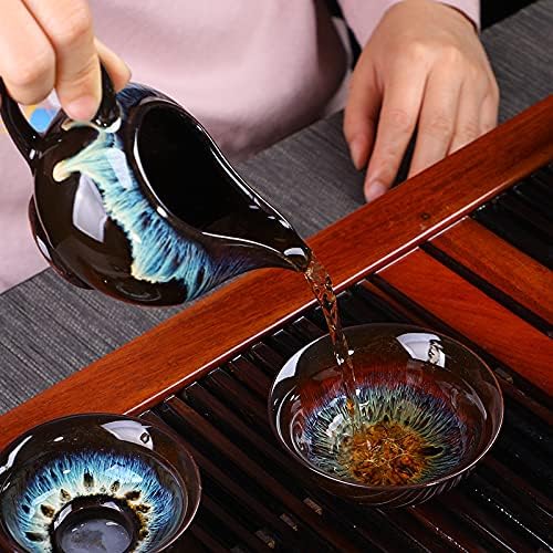 Chiller Kung Kung Fu Conjunto de chá Cerâmica Casa Cerâmica Pequeno conjunto de Kiln Tea Pot Tea Cup Retro Antigo Japonês Simplicidade