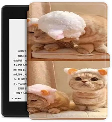 Caso Kindle Paperwhite - Toda a capa inteligente de couro PU com recurso de vigília automática para o Kindle Paperwhite 10th Generation 2018, Libert Cat Cat