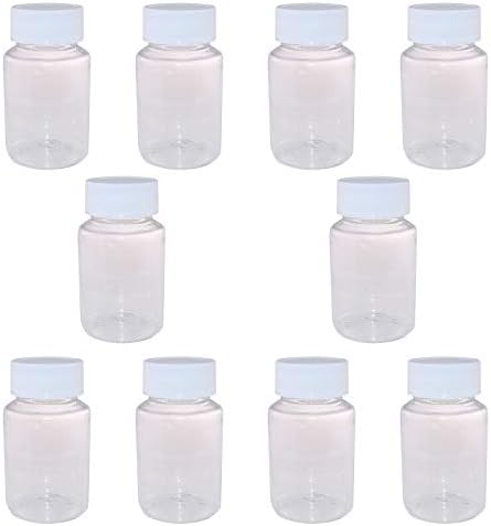 Tegg Reagent Bottle 10pcs 80 ml de plástico transparente cápsula vazia Cápsula de pílula sólida Medicina de comprimido de comprimido de comprimido com garrafas de cápsula