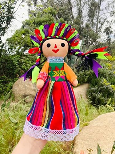 Grande 11 polegadas de boneca mexicana brinquedo de brinquedo à mão em árvore de natal decoração de decoração de casa