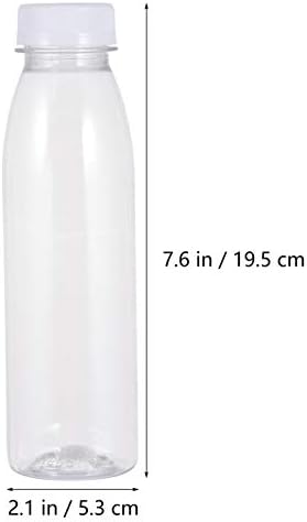 Garrafas de suco reutilizáveis ​​de Hemoton 10pcs 350 ml garrafas de bebidas reabastecíveis transparentes garrafas de bebidas vazias para sucos caseiros chá de leite e outras bebidas